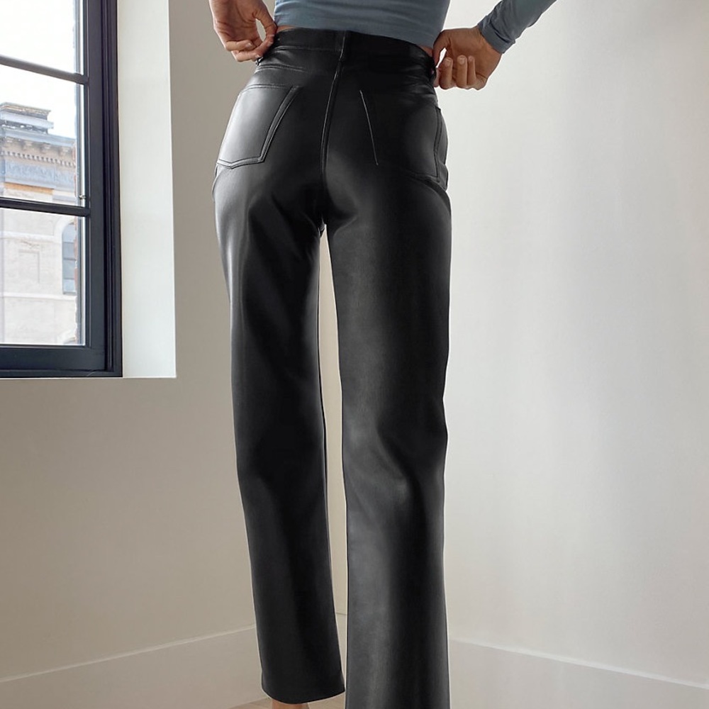 SOLD Aritzia Melina black vegan leather pants - Picture 1 of 7
